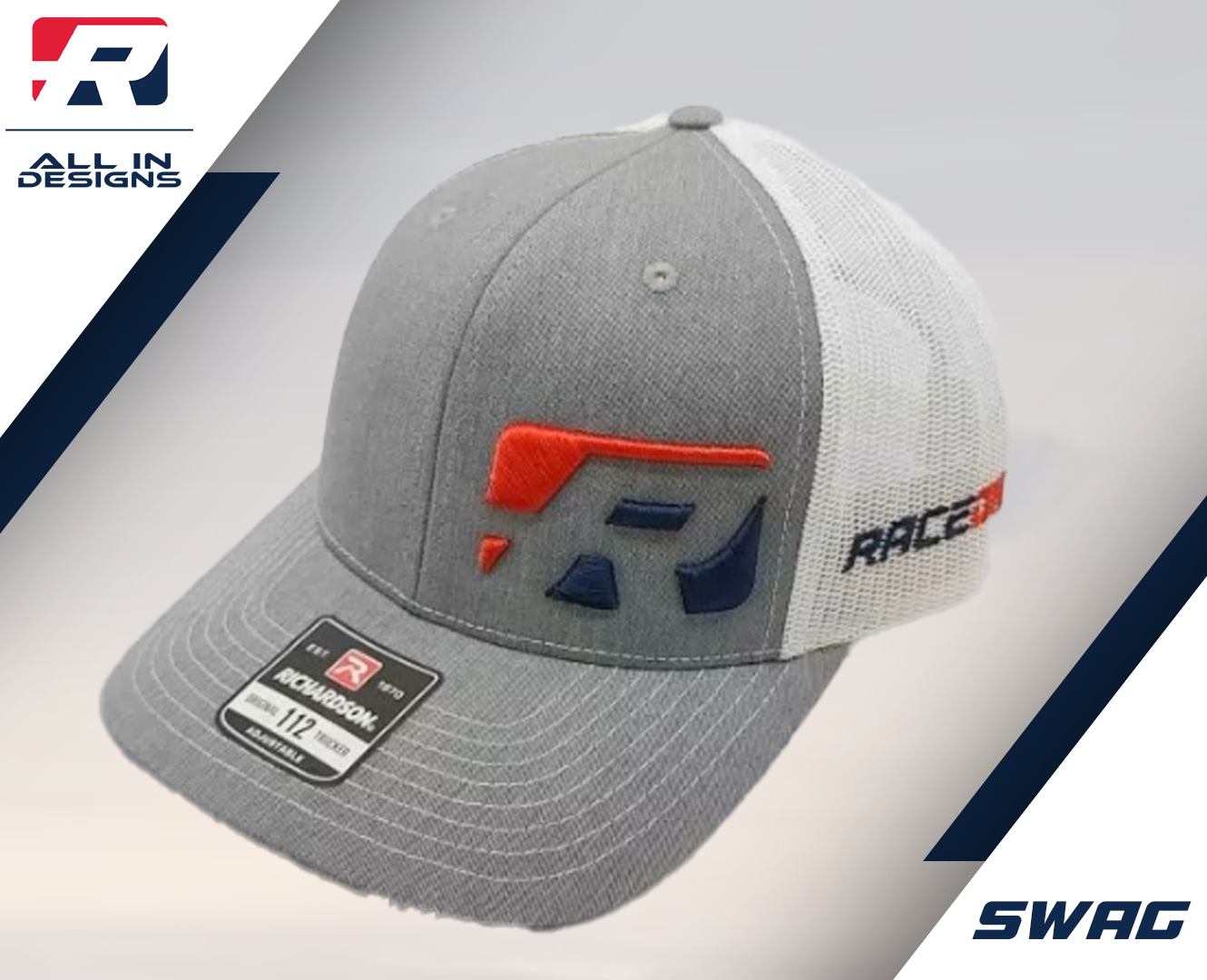RaceON - Heather Gray Richardson 112 Trucker Hat