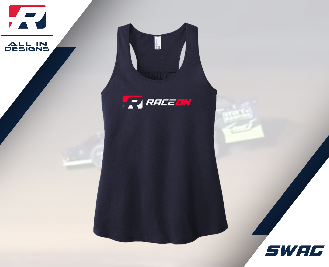 RaceON - Color Logo Women’s Jersey Racerback Tank