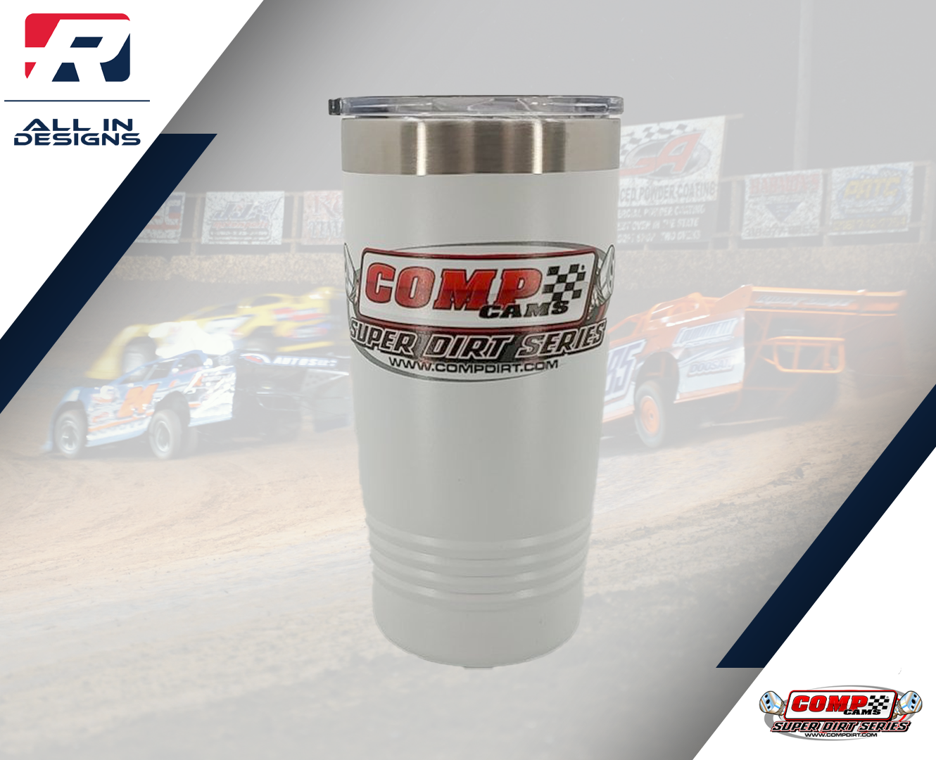 Comp Cams Super Dirt Series - 20 oz Polar Camel Metal Tumbler