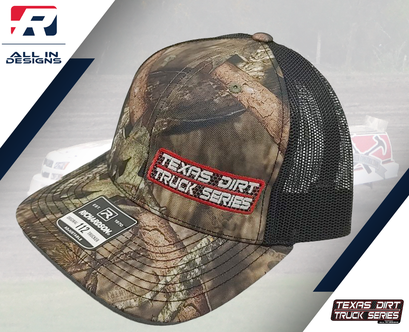 Texas Dirt Truck Series -Camo Richardson 112 Trucker Hat