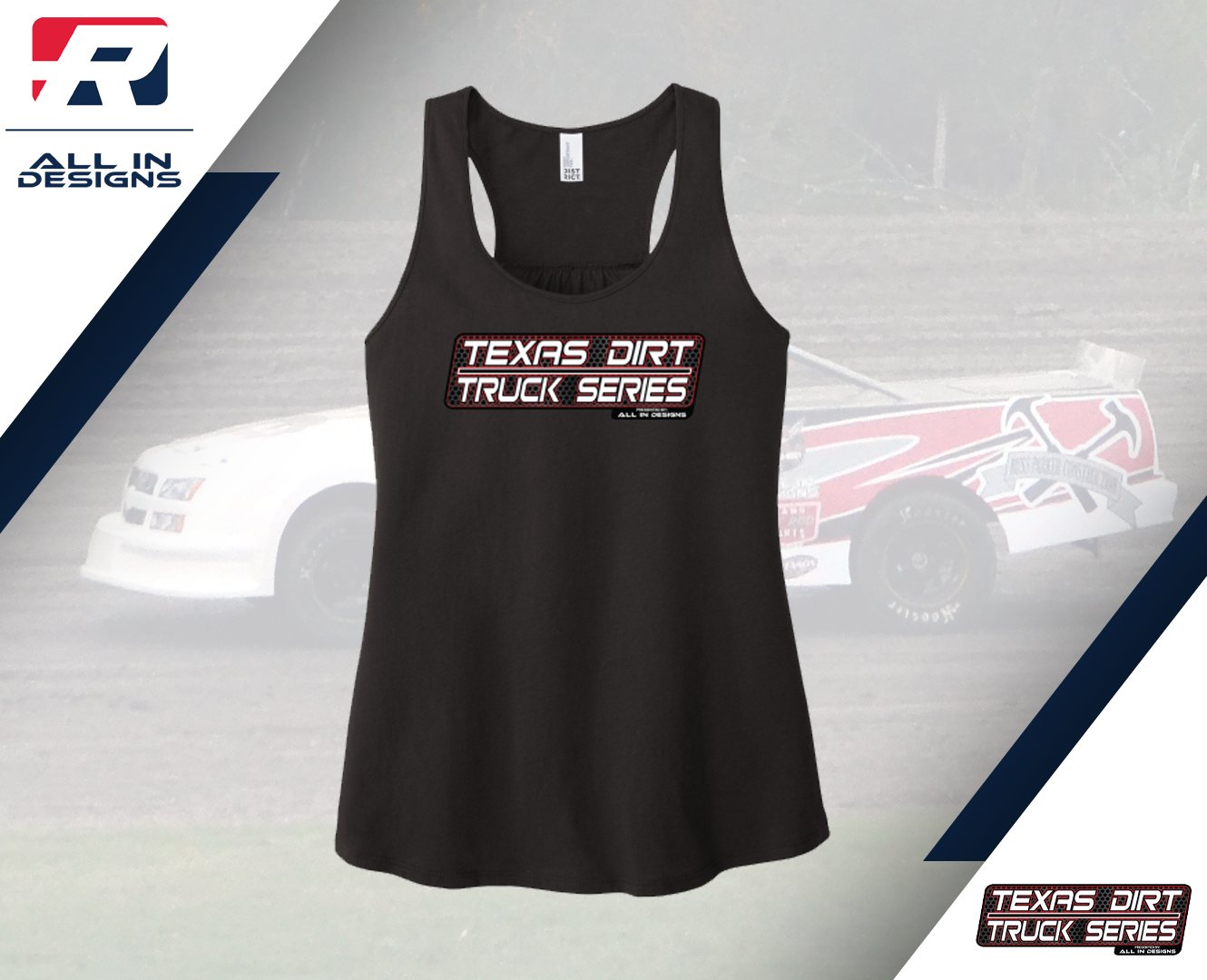 Texas Dirt Truck Series - color logo Women’s Jersey Racerback Tank