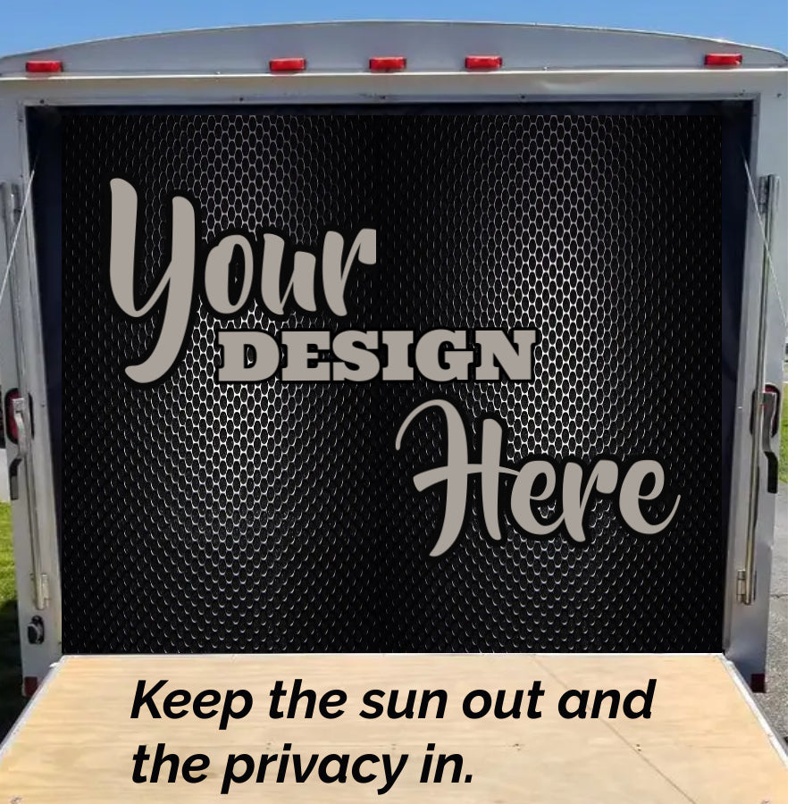 Custom Enclosed  Rear Door Trailer Curtains